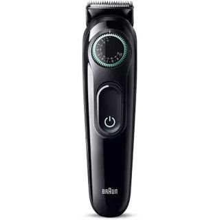 Braun Beard Trimmer 5 BT5342 with Precision dial, 2 attachments and Gillette ProGlide razor, Black/Grey