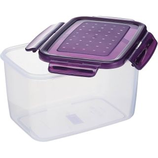 1.5 liter rectangular food container, mauve