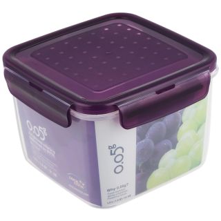 1.5 liter square food container, mauve
