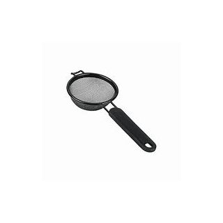 Black non-stick strainer, 7cm, Metallic
