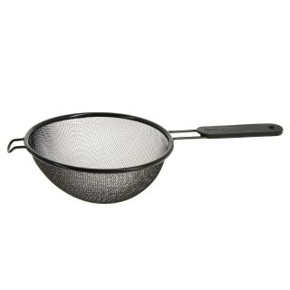 Non-stick strainer, black, 14cm, metalex