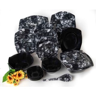 Melamine Set 38 Q Square Sky Black