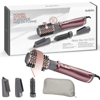 Babyliss Beliss Blower Brush, Hot Air Styler 1000 Watts, 4 in 1 Multifunctional Hair Styling Tools, for Fast Drying, Straightening, Curling - AS960SDE 