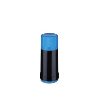 Thermos 0.25 liters, black x blue, German rotpunkt pieces,A401-1813-KINGFISH