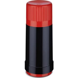 Thermos 0.5 liter black x red German rotpunkt,A402-2759-CARDINAL