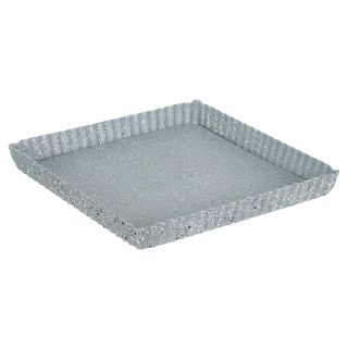 23cm square tart pan with separate base, Marble New