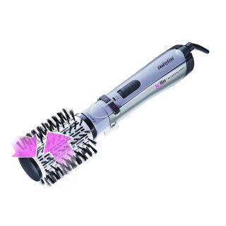 Babyliss Hair Styler Rotating Brush with Attachments, 1000 Watt, Silver/Black - RO2735L20