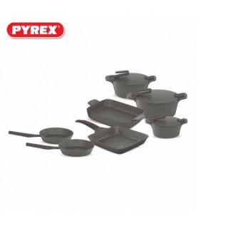 طقم حلل 14 ق جرانيت ارتيسان رمادى بيركس