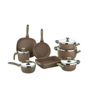 طقم حلل 13 ق مدور جرانيت سافلون شوكلت