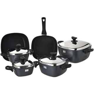 طقم حلل10ق تيتانيوم سافلون رمادى بكاليت