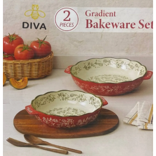 DV9020 طقم 2 طاجن مدور بورسلين ديفا