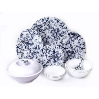 طقم ميلامين 38 ق مدور ترى ازرق