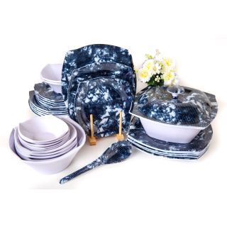 طقم ميلامين 38 ق مربع سكاى ازرق