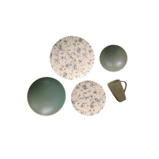 طقم عشاء 30 ق بورسلين بيج * زيتى * ورد