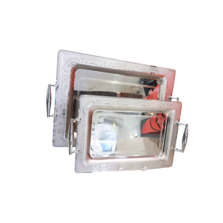 طقم 2 صينية مستطيلة فضى جاز سعودى