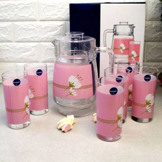 طقم عصير 7 ق اوليفيا بينك لومينارك