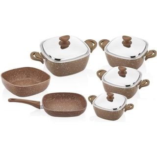 طقم حلل 10 ق مربع جرانيت سافلون شوكلت