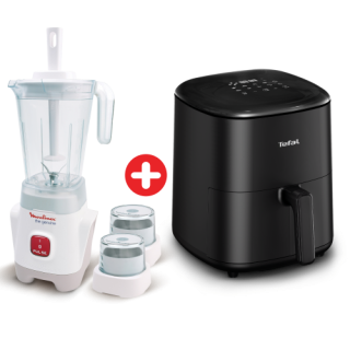 قلاية هوائية تيفال 5 لتر + خلاط مولينكس