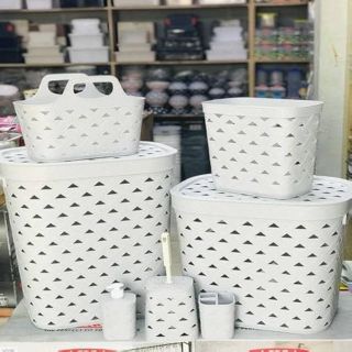 طقم حمام 7 ق ليزر ابيض اكسا