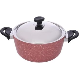 حلة سافلون 30 سم جرانيت مدور روز