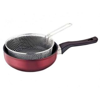 مقلاية تحمير بالشبكة سافلون 24 سم احمر