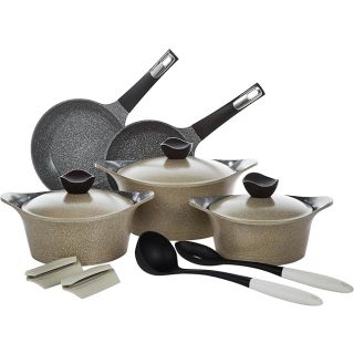 طقم حلل 10ق +2مغرفة جرانيت جلاكس نيوفلام