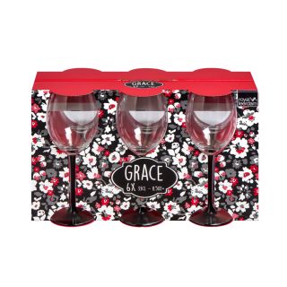 طقم 6 كاس 330مل اسود جريس-756036