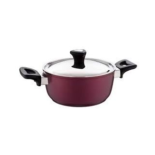 حلة سافلون 18 سم احمر يد ستيل