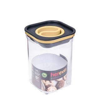 حافظة طعام 1.1لتر مربعة غطاءبيج ,161214