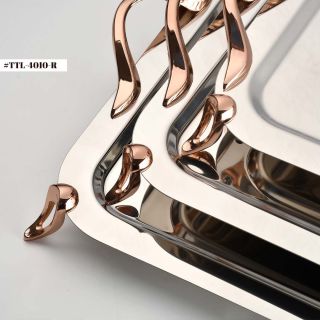 طقم صوانى 3 ق سيدن برجل يد نحاسى