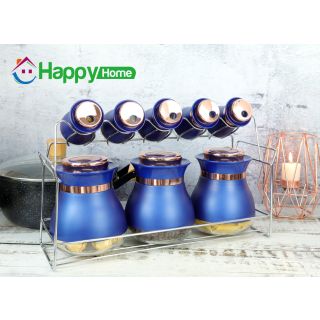 طقم توابل 8 ق ازرق باستاند هابى هوم