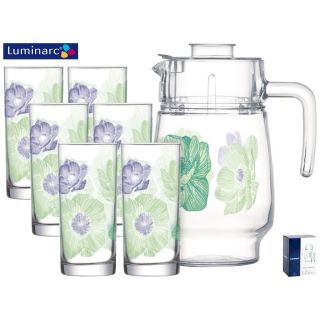 طقم عصير 7 ق انابيلا تركواز لومينارك