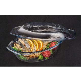 حلة بيضاوى 2.9 لتر زجاج حرارى ترميسيل