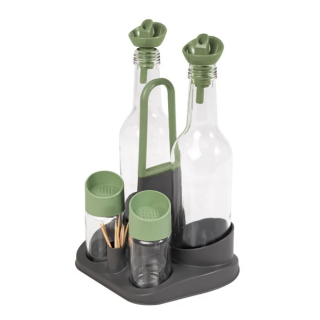 طقم خل و زيت 6 ق اكريلك باستاند هيريفين