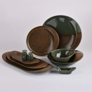 BROWN OLIVE-طقم عشاء 30ق لوب اكسفورد