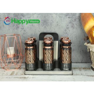 طقم توابل 6 ق اسود زبرا باستاند هابى هوم