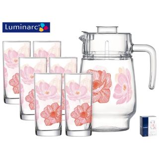 طقم عصير 7 ق انابيلا بينك لومينارك