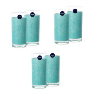 طقم 6 كوب 27س.ل فليرتركواز بينك لومينارك